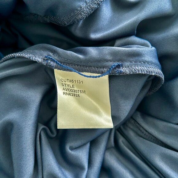 Tadashi Shoji Pleated Dress Long Sleeve Sapphire Blue Sz. 14 - Picture 9 of 9